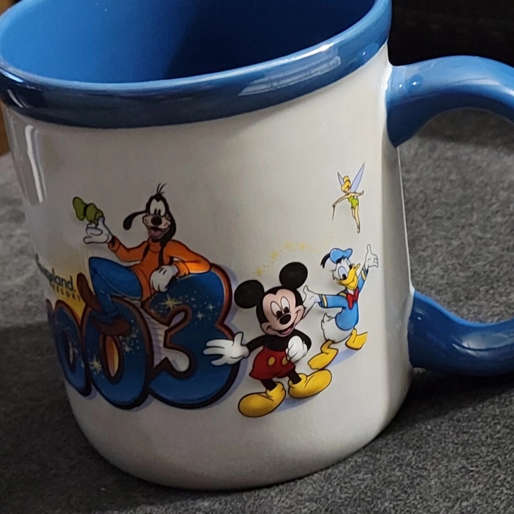 2003 Disney Ceramic Mug with Blue Accent
